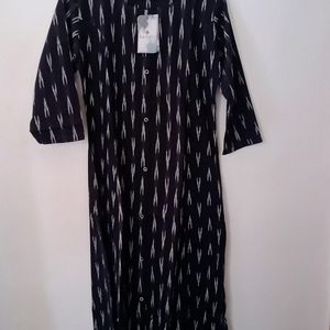 Ikkat Cotton Kurti Top