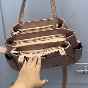 Baby Pink Colour Hand Bag