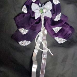 Purple Crystal 💜ᗷTS⟭⟬💜bow And Clip