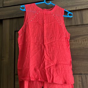 Red tunic top