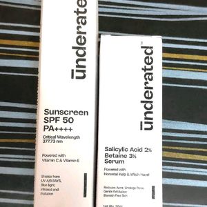 Combo Of Underated Serum And Sunscreen