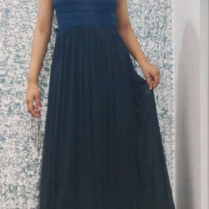 Blue Straight Gown