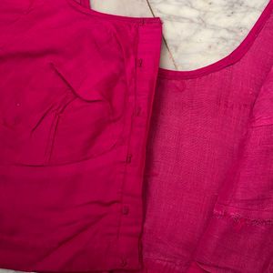 Stitched Pink Color Blouse