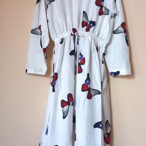 Trendy Butterfly Pattern Dress