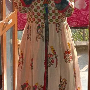 Women Printed Fit And Flare Ethnic Dress🥻