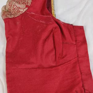 Red Silk Blouse