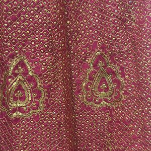 Ethenic Pink With Golden Sequence Lehenga