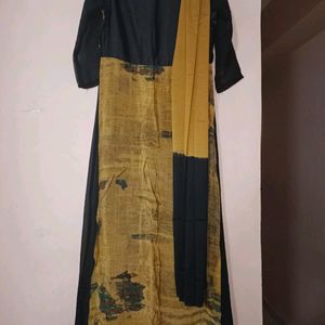 Kurti With Double Colour Dupatta