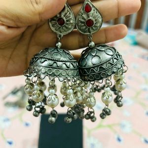 Oxidised Jhumka