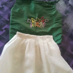 Baby Crop Top And Skirt