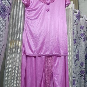 Magenta Lungi Night Suit For Women New One