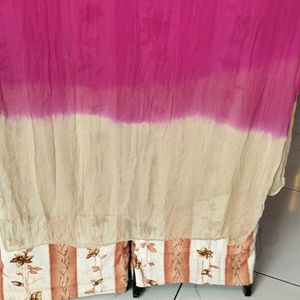 Chiffon Dupatta Regular Use Pink And Golden Color