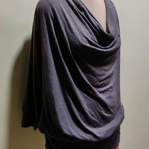 Grey Cowl Neck Tshirt Size XL