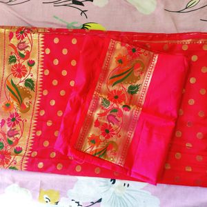 Diwali Special Saree , With Unstitched Blouse