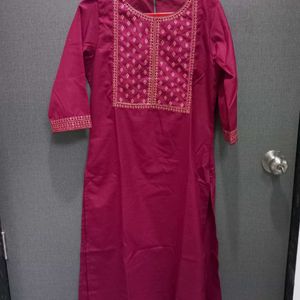 Dark Pink Kurti Set💞