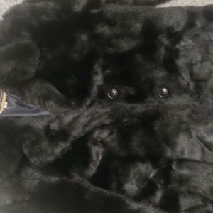 reBlack Over Coat Imported Furr High' Quality Bran