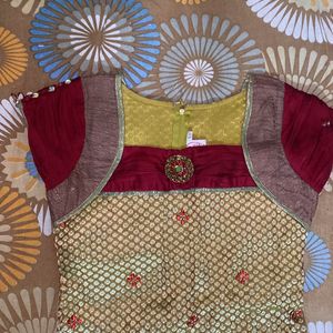 Gold And Red Kurti