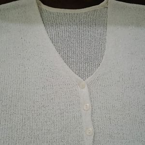 white acrylic blend shirt