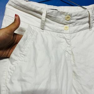 White Branded Cotton Pant🩵