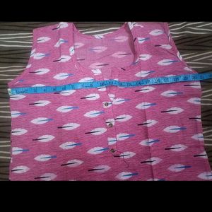 New Without Tag Pink Tunic Kurti In L Size