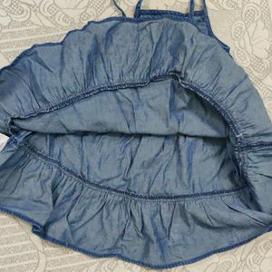 Denim Frock For 18 To 24 Months