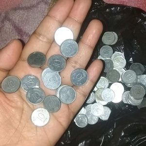 Old Big Size 1rs 4 Piece, 10 Paise 30 Piece