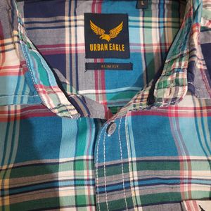 Transformed Multi-Colored Shirt: From L to M