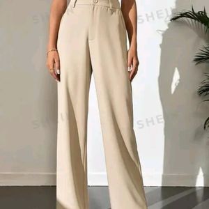 Beige Formal Pants