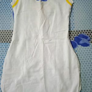 White Yellow Kurti