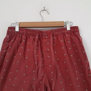 Rust Color Printed Shorts (Men's)