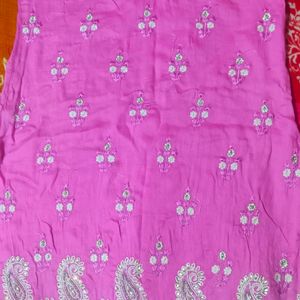 Suit Salwar And Dupatta In Dark Pink Colour