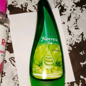 Rosewater, Aloevera Gel, Brush Combo