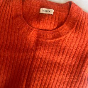 ORANGE RIBBED WINTER  Crop TOP