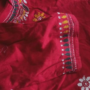 Kantha stitch Short Kurti Pure Cotton