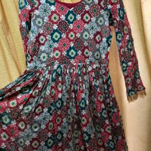 Frock And Plazzo Ethnic Dress