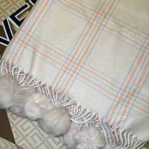 Checkered Wool Women Stole