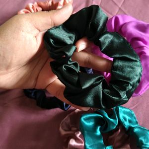 6 Scrunchies Multicolour Multicolor