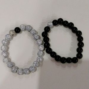 Howlight Beads With Black Bead  Made For Duos