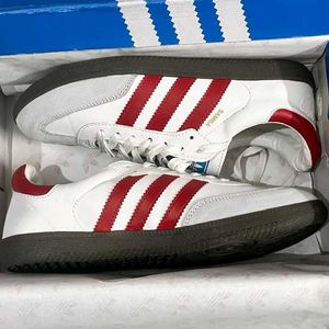 ADIDAS ORIGINALS SAMBA WHITE RED UK 7(41)