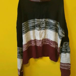 BLACK N MAROON COLOUR PULLOVER FROM ROADSTER. .