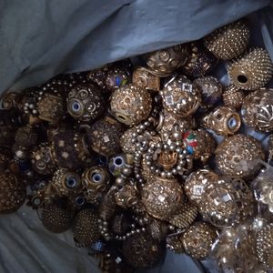 Big Ball Size Golden Beads Mix Material