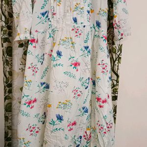 Beautiful Printed White Kurta