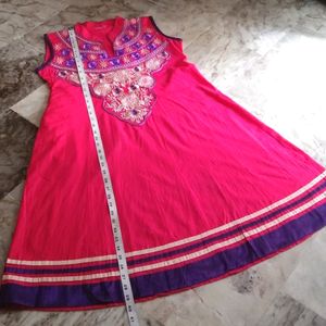 Brand New Cotton Rose Embroidery Kurti