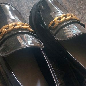 Black Glossy Loafers