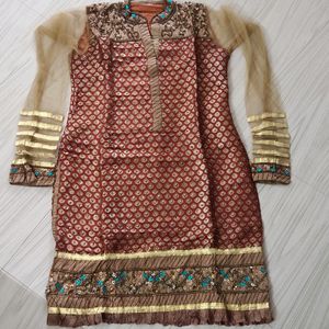 Heavy Cutdana N Sequence Handwork Kurta Set