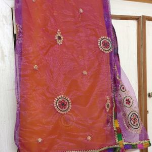 Multicolor Net Saree Readymade