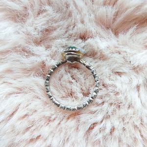 Sky-blue Rhinestone Ring