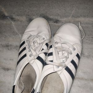 Black Stripes White Sneaker Shoes