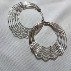 SILVER ROUND SHAPE EARRINGS