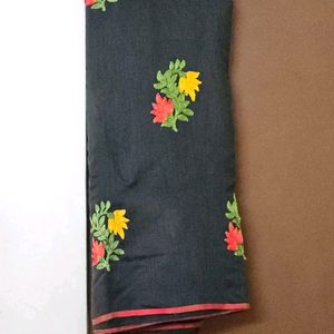 New Embroidery Saree With stitched blouse